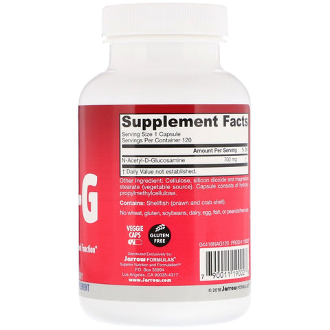 Jarrow Formulas, N-A-G, 700 mg, 120 Veggie Caps