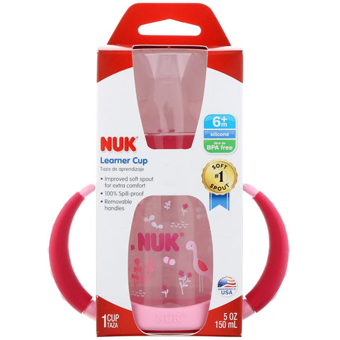 NUK, Learner Cup, 6+ Months, Pink, 1 Cup, 5 oz (150 ml)