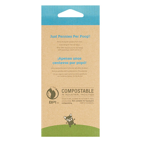 Earth Rated, Compostable Dog Bags, Unscented, 60 Bags, 4 Refill Rolls