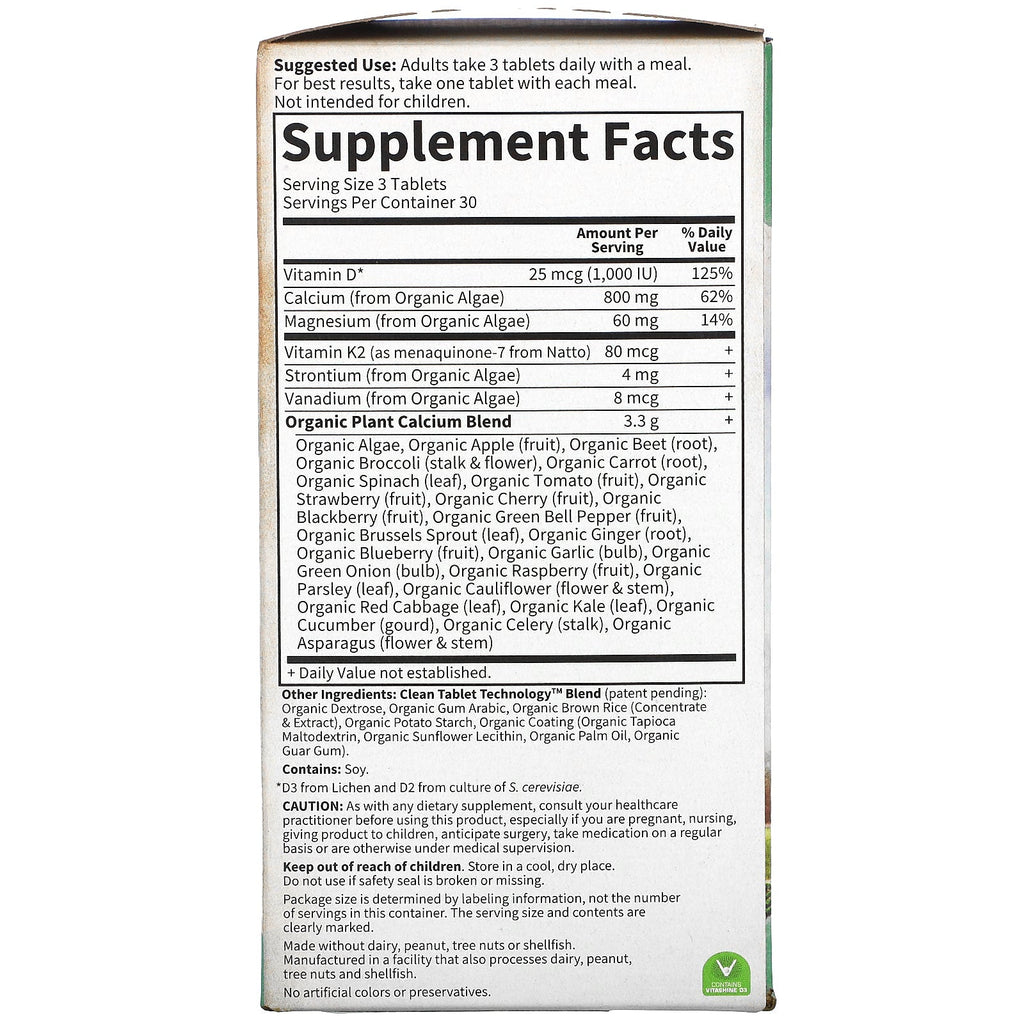 Garden of Life, My Kind s,  Plant Calcium, 90 Vegan Tablets