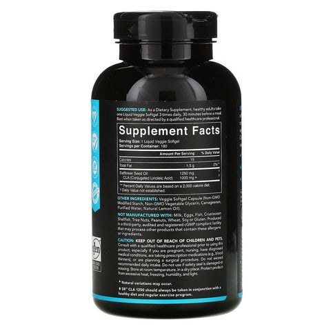Sports Research, CLA 1250, 1,250 mg, 180 Veggie Softgels