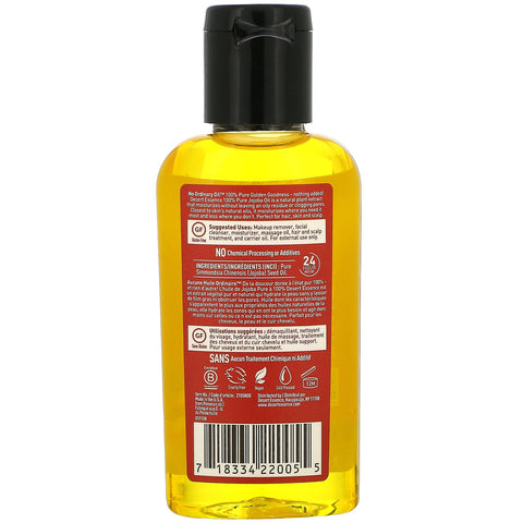 Desert Essence, 100% Pure Jojoba Oil, For Hair, Skin, and Scalp, 2 fl oz (59 ml)