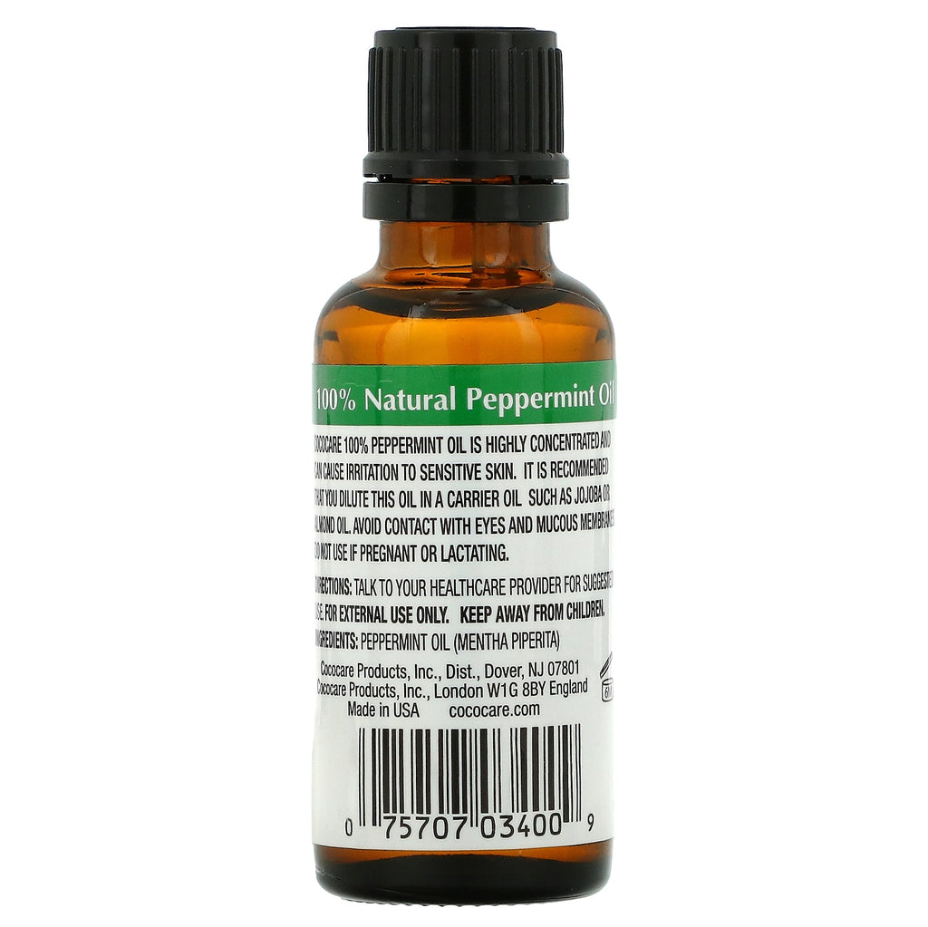 Cococare, 100% Natural Peppermint Oil, 1 fl oz (30 ml)