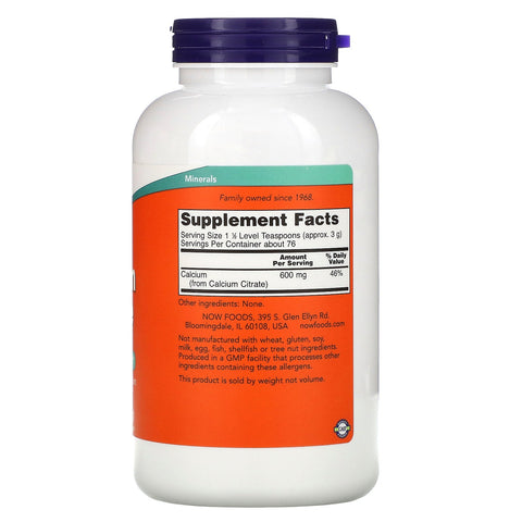 Now Foods, Calcium Citrate, Pure Powder, 8 oz (227 g)