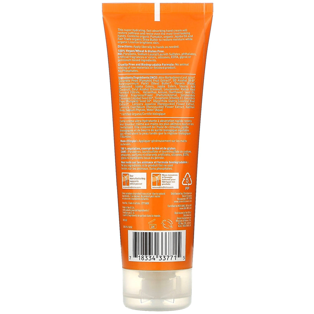 Desert Essence, s, Hand Repair Cream, Pumpkin Spice, 4 fl oz (118 ml)