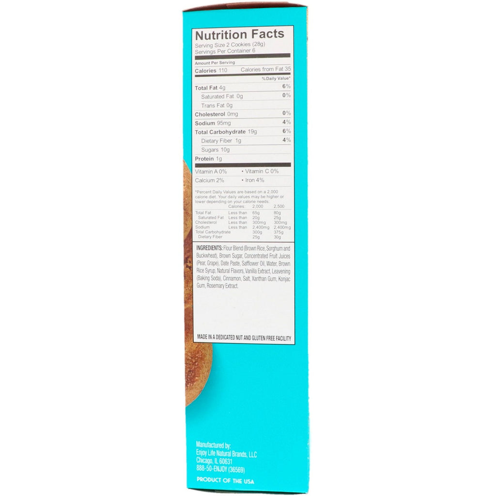 Enjoy Life Foods, Galletas horneadas suaves, Snickerdoodle, 6 oz (170 g)