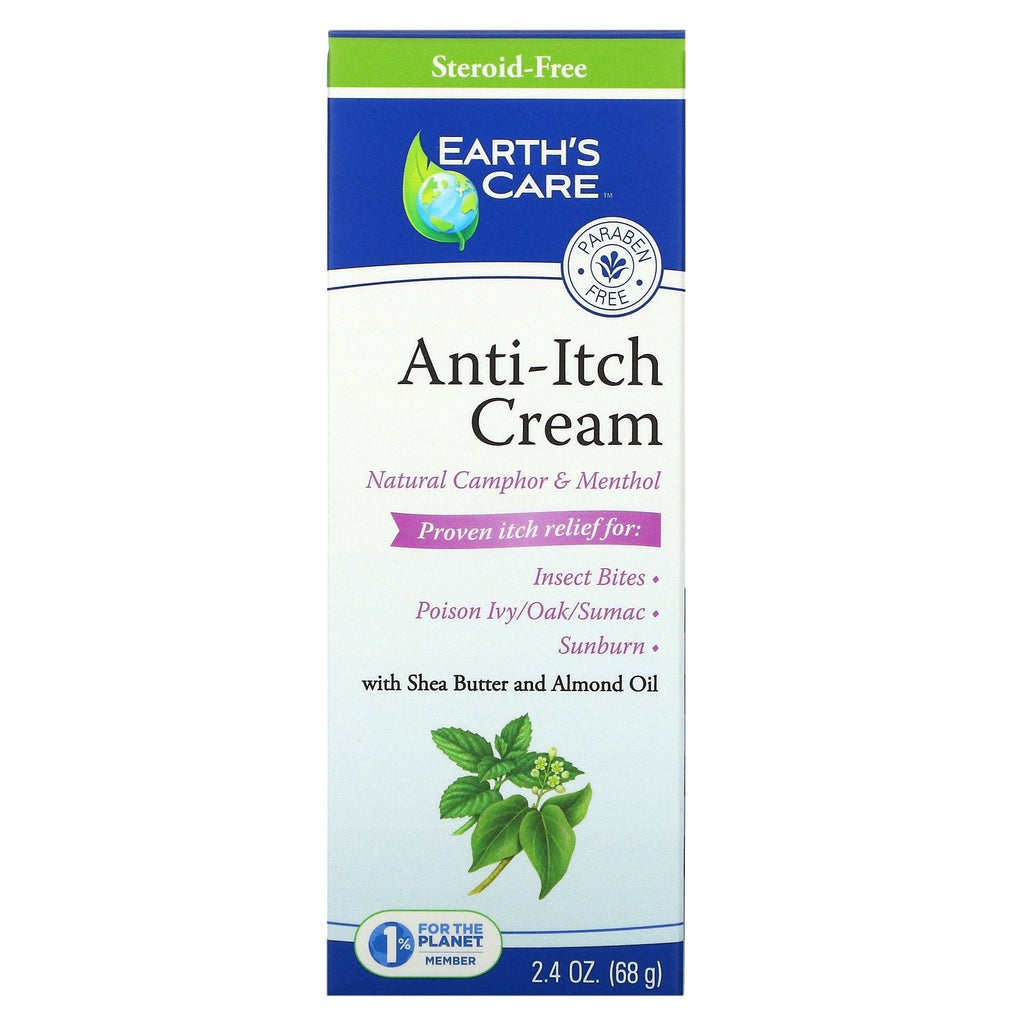 Earth's Care, Anti-Itch Cream, with Shea Butter and Almond Oil, 2.4 oz (68 g)