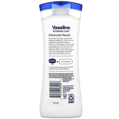 Vaseline, Intensive Care, Advanced Repair Body Lotion, Unscented, 10 fl oz (295 ml)