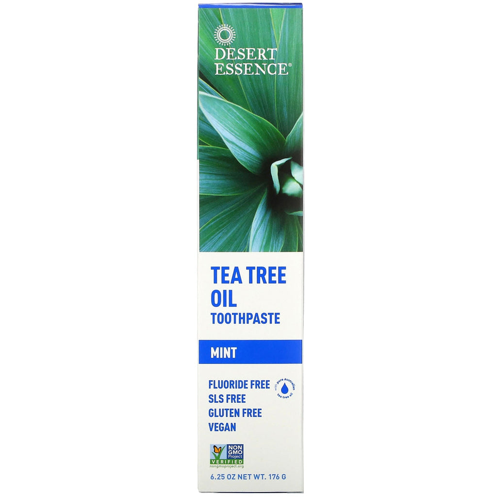 Desert Essence, Tea Tree Oil Toothpaste, Mint, 6.25 oz (176 g)