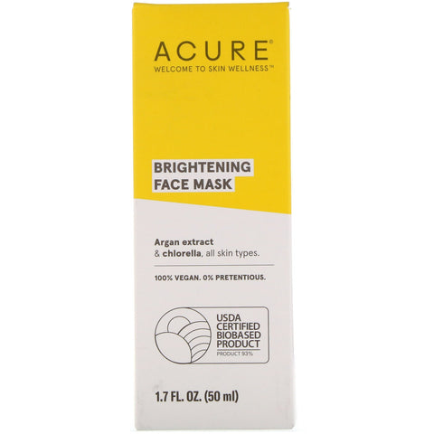 Acure, Brightening Beauty Face Mask, 1.7 fl oz (50 ml)