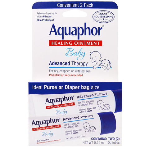 Aquaphor, Baby Healing Ointment, 2 Tubes, 0.35 oz (10 g) Each