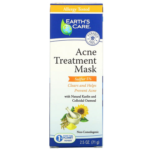 Earth's Care, Acne Treatment Beauty Mask, 2.5 oz (71 g)