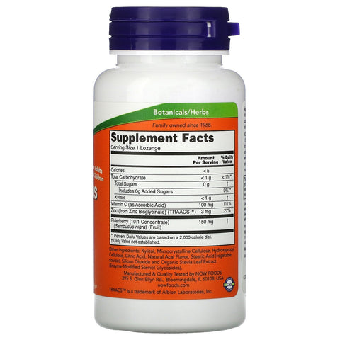 Now Foods, Sambucus Zinc-C, 60 Lozenges