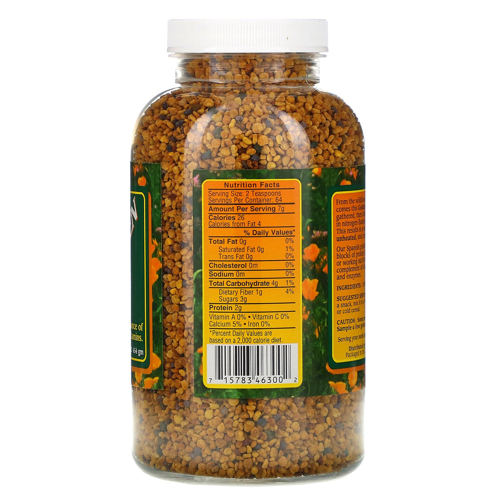 Golden Flower, Spanish Bee Pollen, 16 oz (454 g)