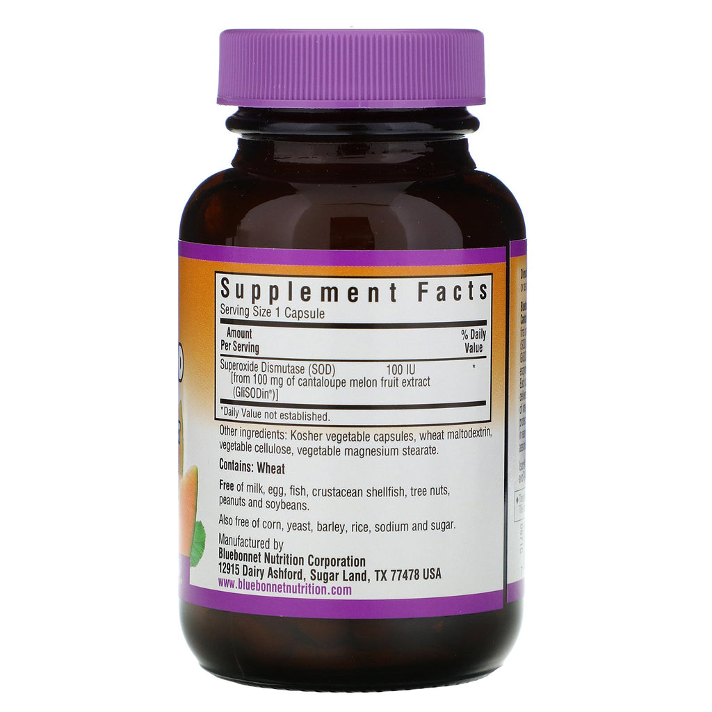 Bluebonnet Nutrition, Cantaloupe, Melon Fruit Extract, 100 IU, 60 Vcaps