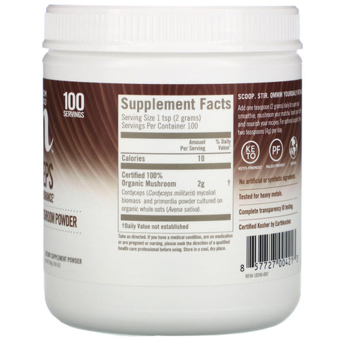 Om Mushrooms, Cordyceps, Certified 100%  Mushroom Powder, 7.05 oz (200 g)