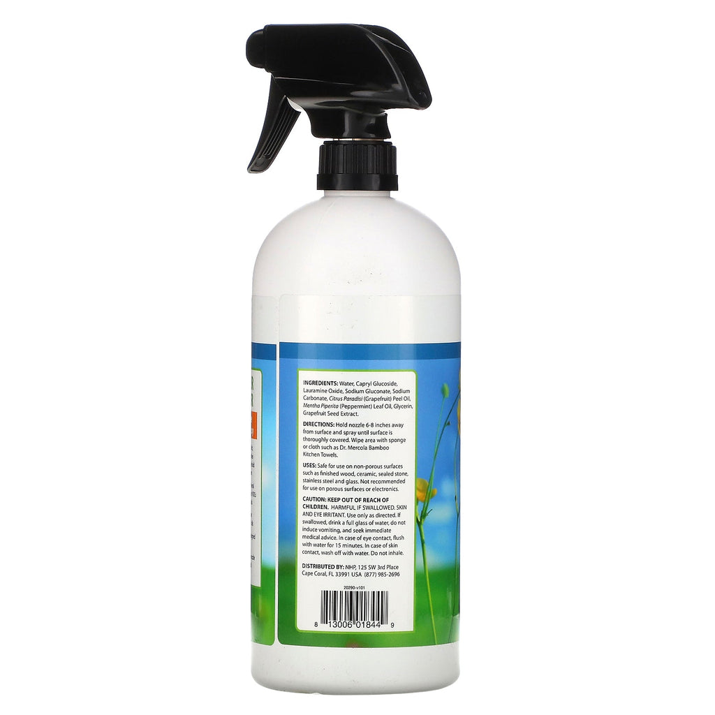 Dr. Mercola, Greener Cleaner, Multi Surface Household Spray, Fresh Citrus, 32 fl oz (946 ml)