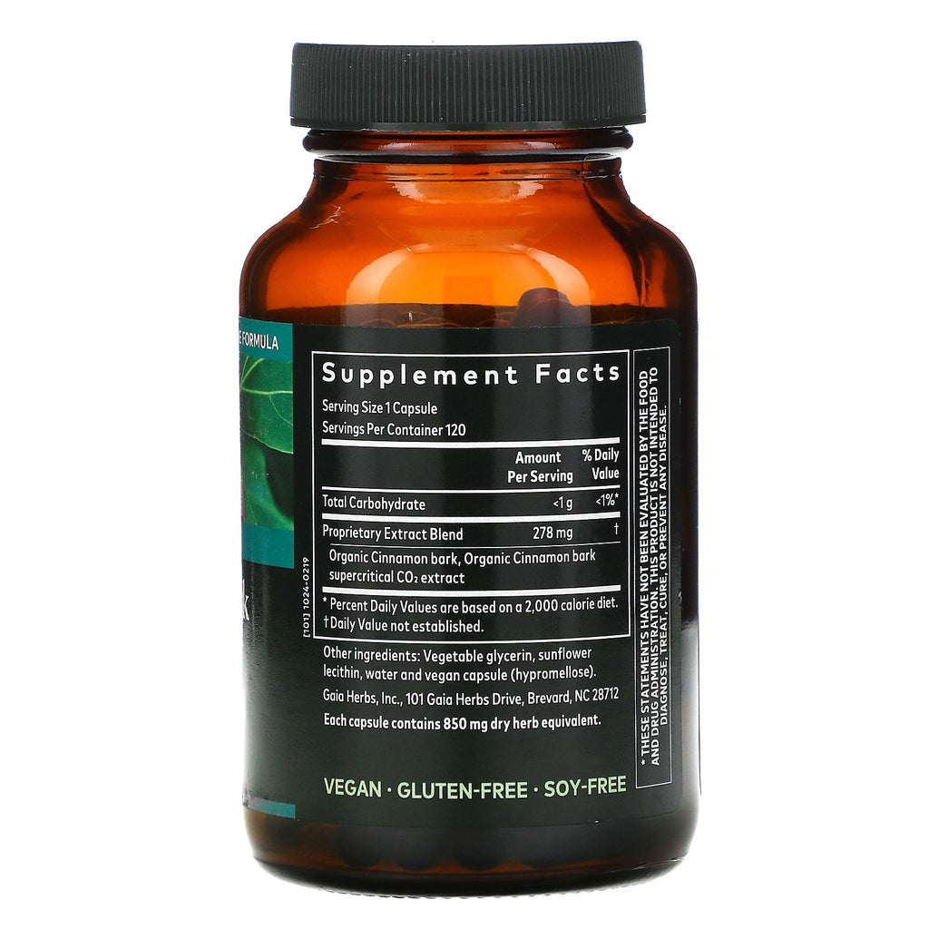 Gaia Herbs, Cinnamon Bark, 120 Vegan Liquid Phyto-Caps