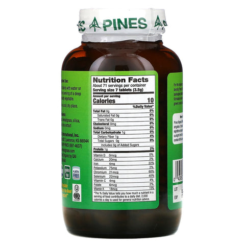 Pines International, Wheat Grass, 500 mg, 500 Tablets