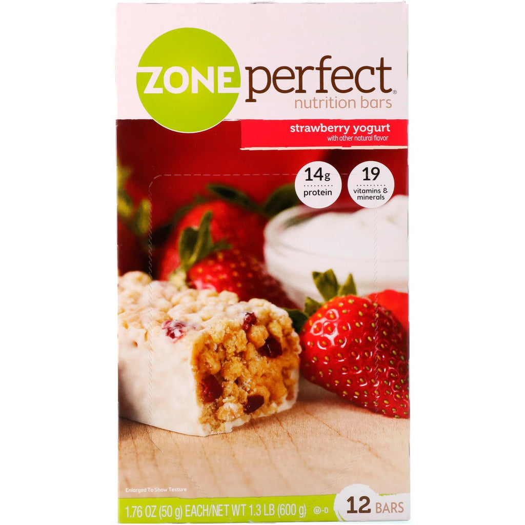 ZonePerfect, Nutrition Bars, Strawberry Yogurt, 12 Bars, 1.76 oz (50 g) Each