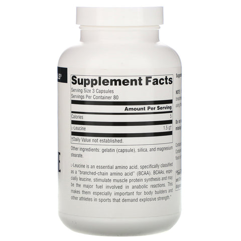 Source Naturals, L-Leucine, 500 mg, 240 Capsules
