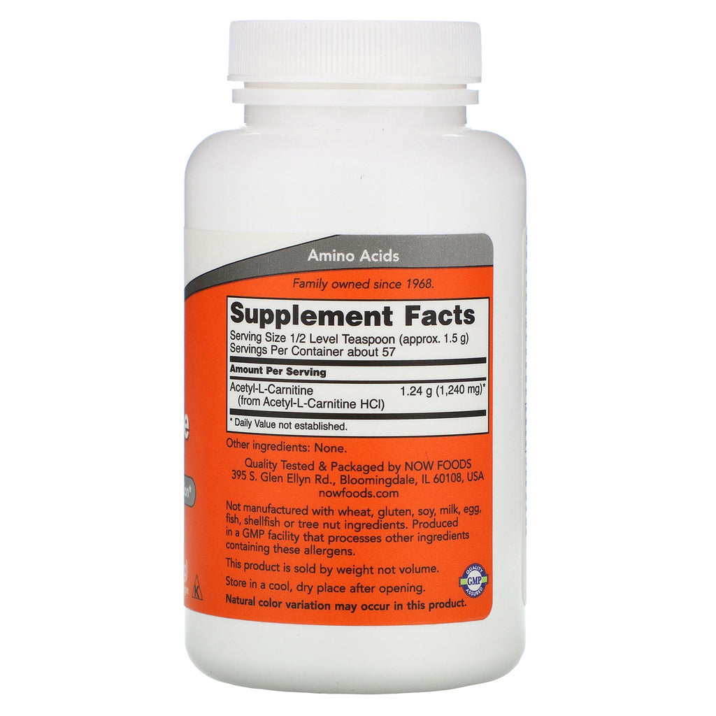 Now Foods, Acetyl-L-Carnitine, 3 oz (85 g)