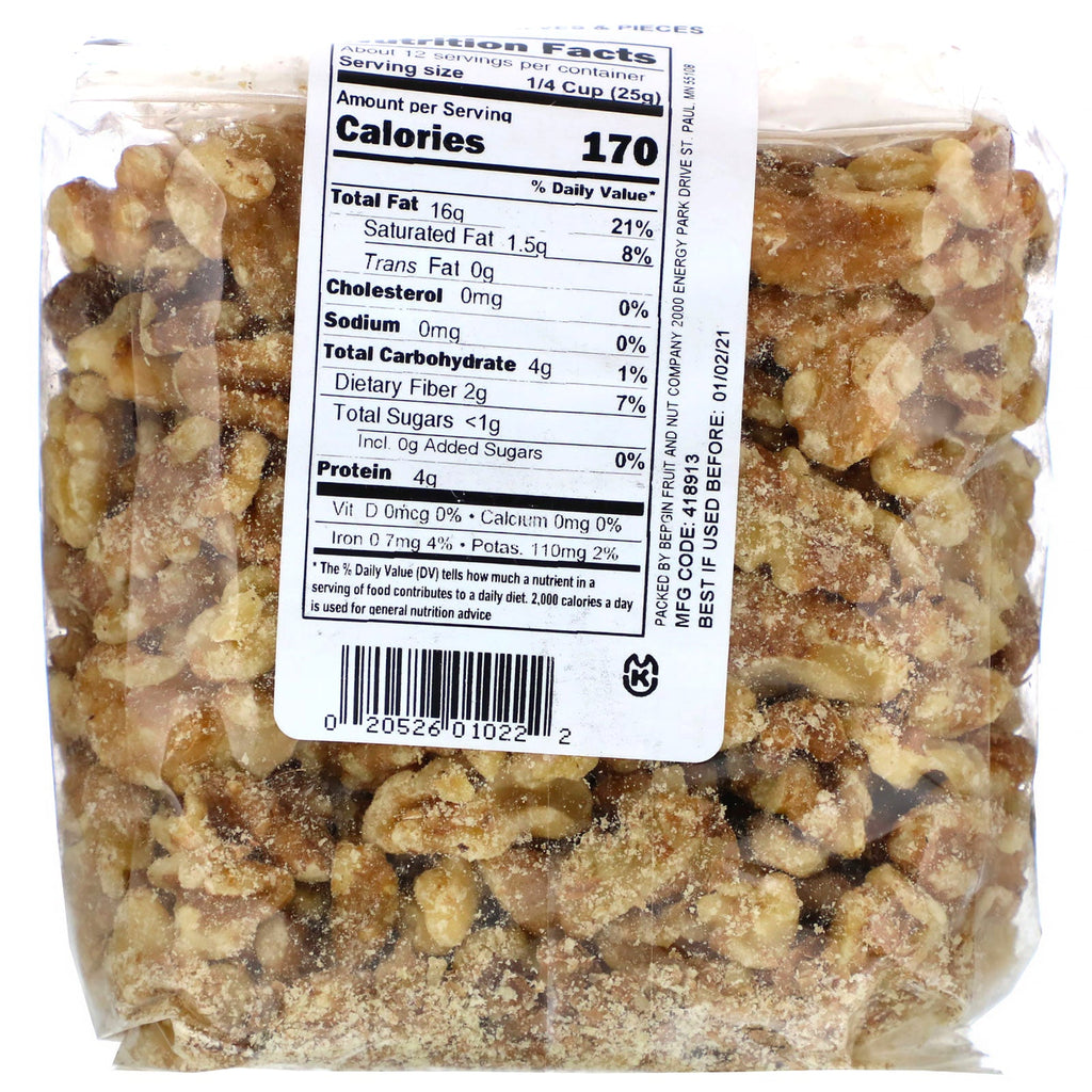 Bergin Fruit and Nut Company, Walnut Halves and Pieces, 11 oz (312 g)