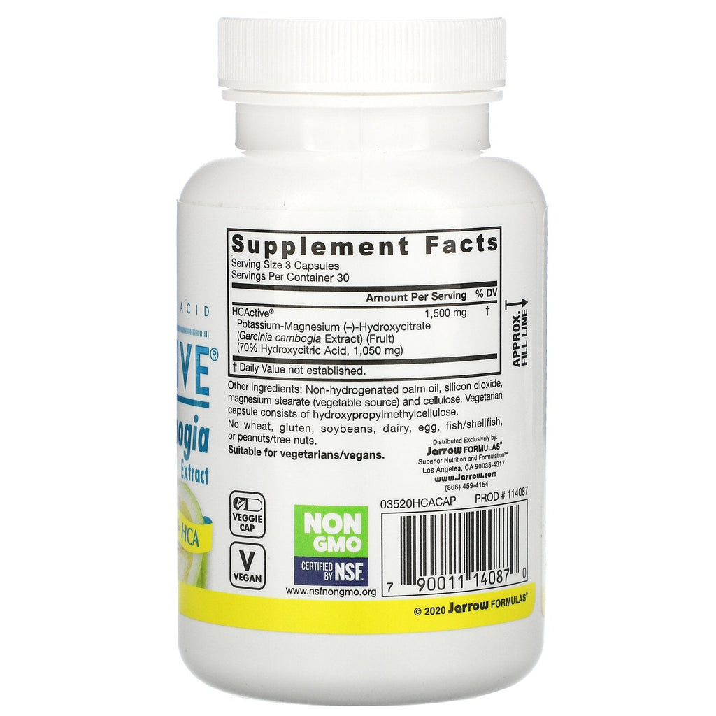 Jarrow Formulas, HCActive Garcinia Cambogia Extract, 90 Veggie Caps