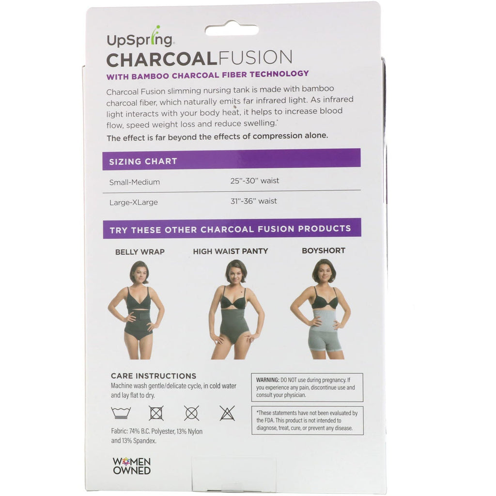 UpSpring, Charcoal Fusion, Slimming Nursing Tank, S-M, 1 Tank