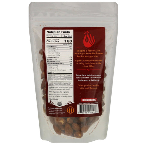 Equal Exchange,  Tamari Roasted Almonds, 8 oz (227 g)