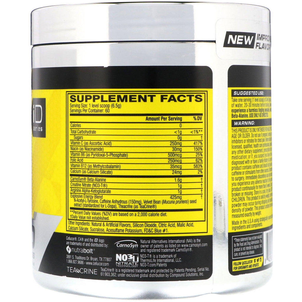 Cellucor, C4 Original Explosive, Pre-Workout, Icy Blue Razz, 13.8 oz (390 g)