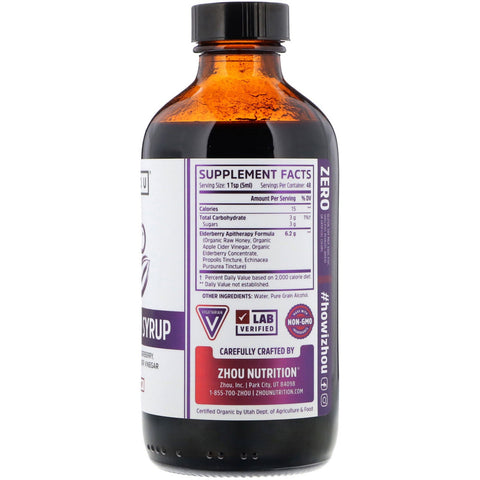 Zhou Nutrition, Elderberry Syrup, 8 fl oz (236 ml)