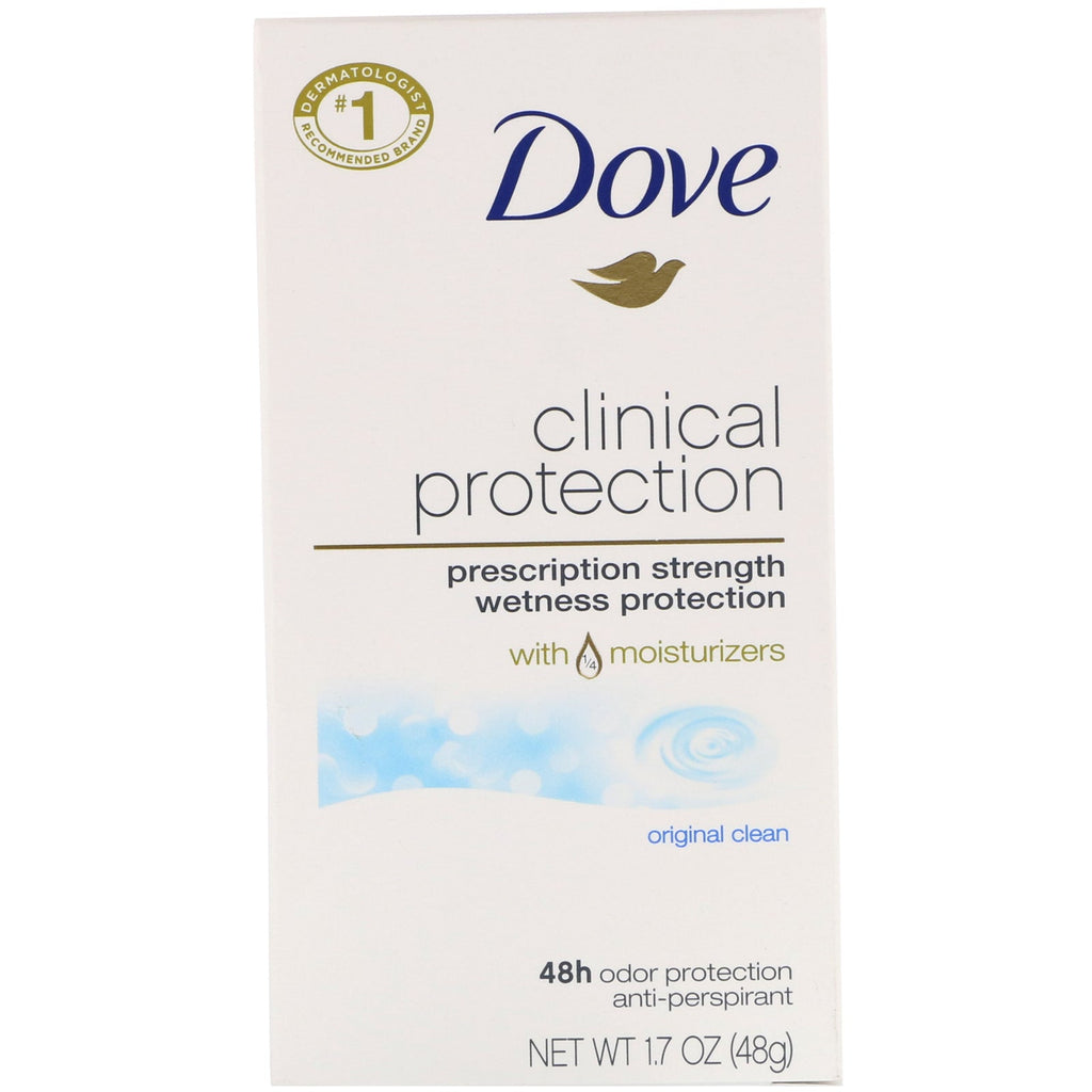 Dove, Clinical Protection, Prescription Strength, Anti-Perspirant Deodorant, Original Clean, 1.7 oz (48 g)