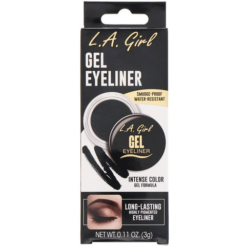 L.A. Girl, Gel Eyeliner, Jet Black, 0.11 oz (3 g)