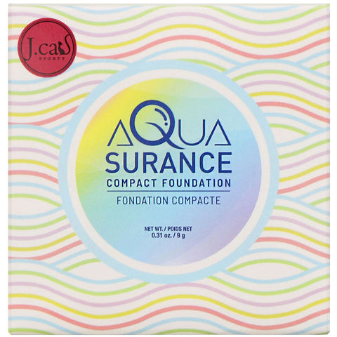 J.Cat Beauty, Aquasurance Compact Foundation, ACF103 Medium Beige, 0.31 oz (9 g)