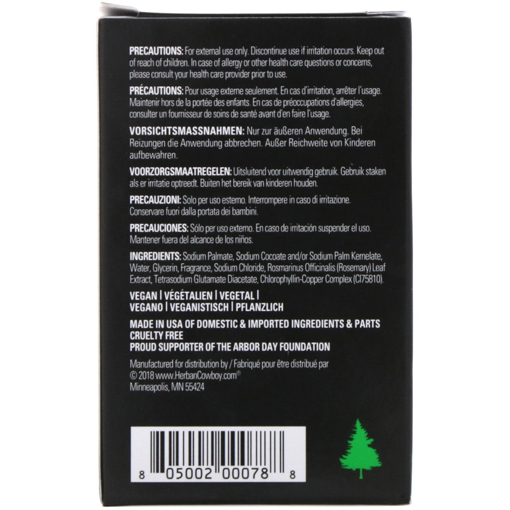 Herban Cowboy, Milled Soap, Forest, 5 oz (140 g)