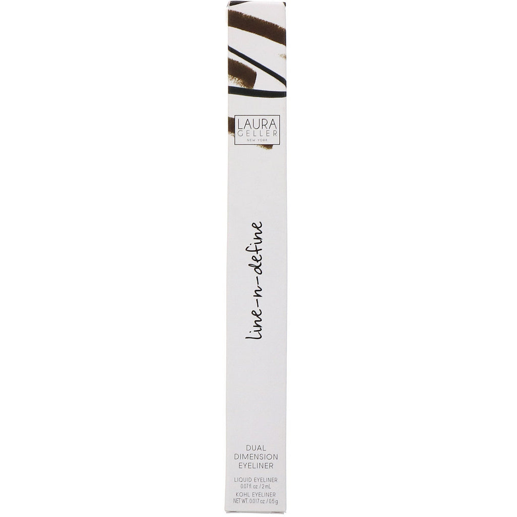 Laura Geller, Line-N-Define, Dual Dimensional Eyeliner, Liquid & Kohl Eyeliner, Black/Brown, 0.07 fl oz (2 ml) / 0.017 oz (0.5 g)