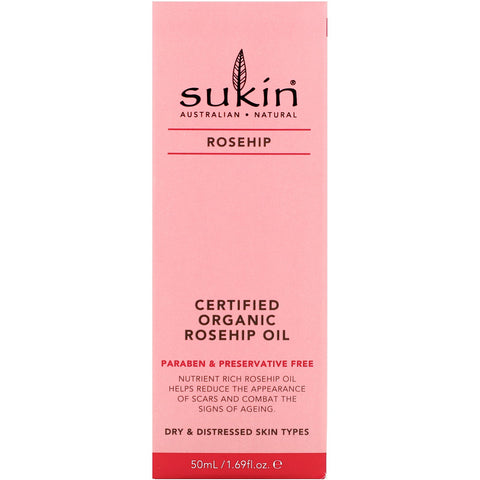 Sukin, Certified  Rosehip Oil, Rosehip, 1.69 fl oz (50 ml)