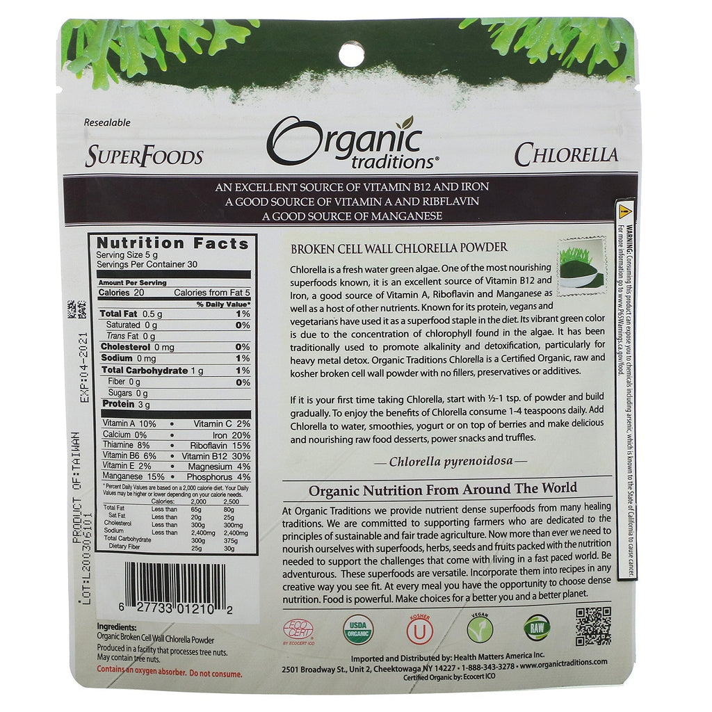 Traditions, Chlorella Powder, 5.3 oz (150 g)