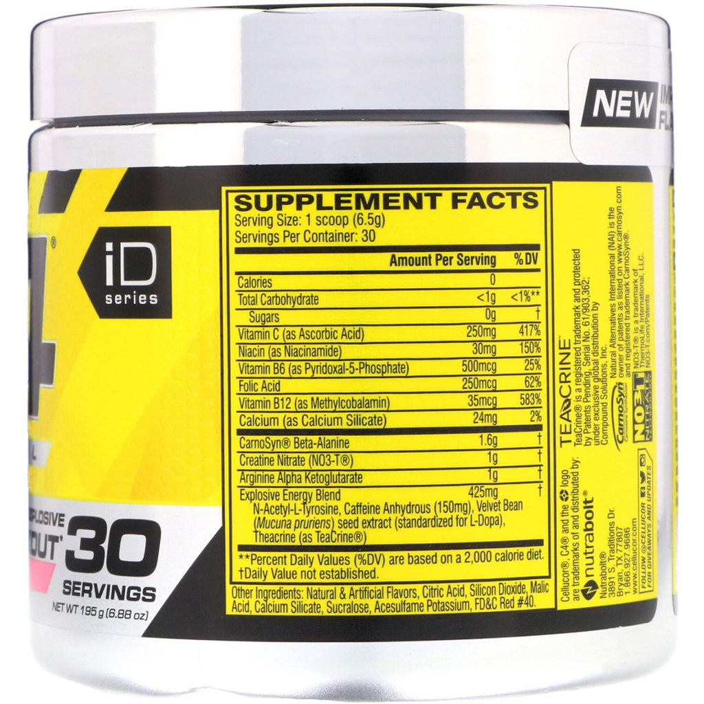 Cellucor, C4 Original Explosive, Pre-Workout, Strawberry Margarita, 6.88 oz (195 g)