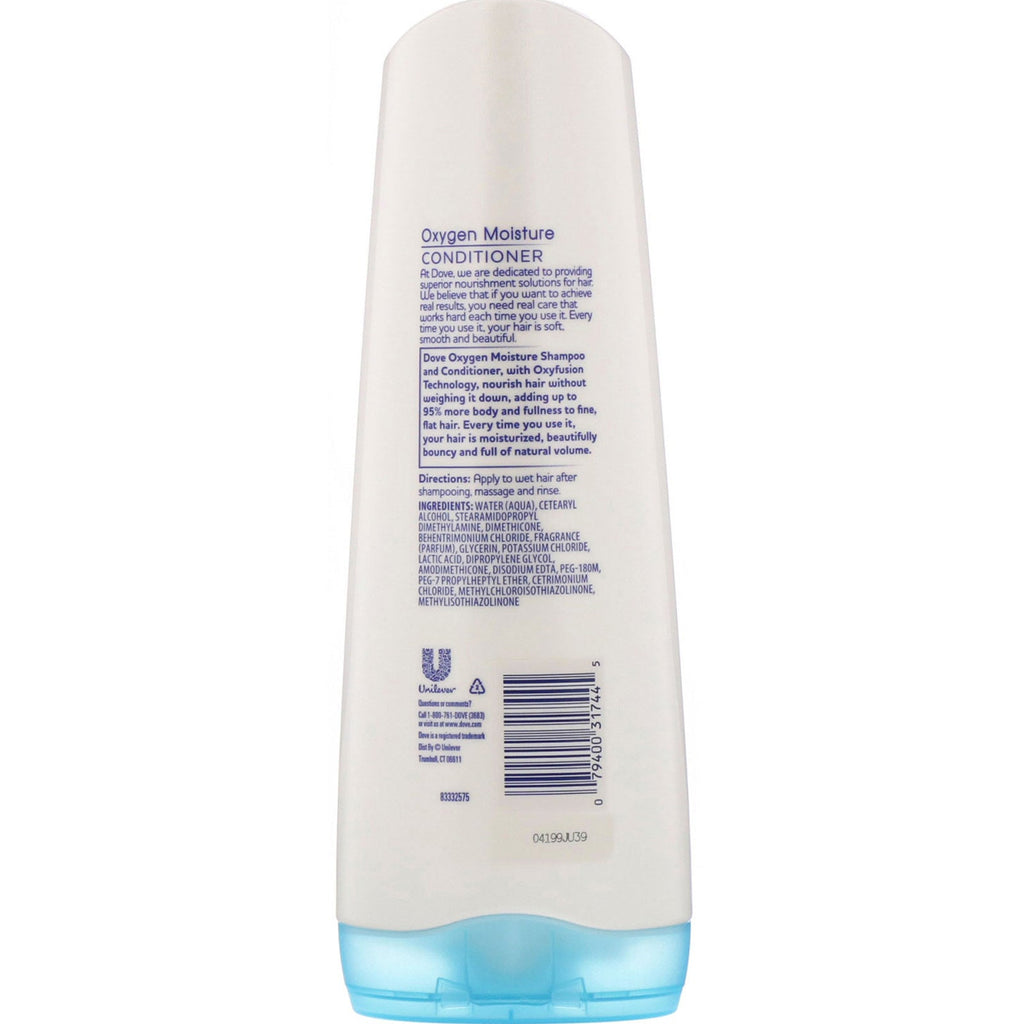 Dove, Nutritive Solutions, Oxygen Moisture Conditioner, For Fine, Flat Hair, 12 fl oz (355 ml)