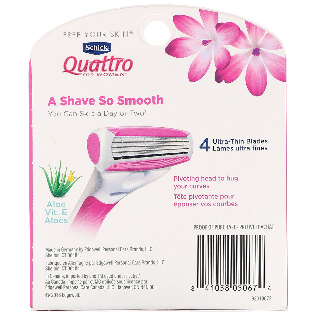 Schick, Quattro For Women,  6 Refills