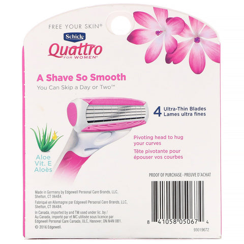 Schick, Quattro For Women,  6 Refills