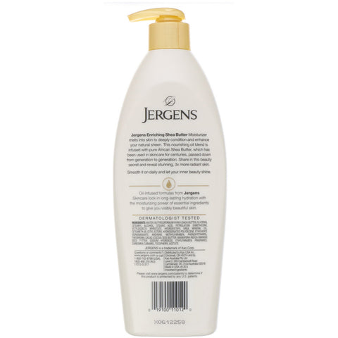 Jergens, Enriching Shea Butter Moisturizer, Oil-Infused, 16.8 fl oz (496 ml)