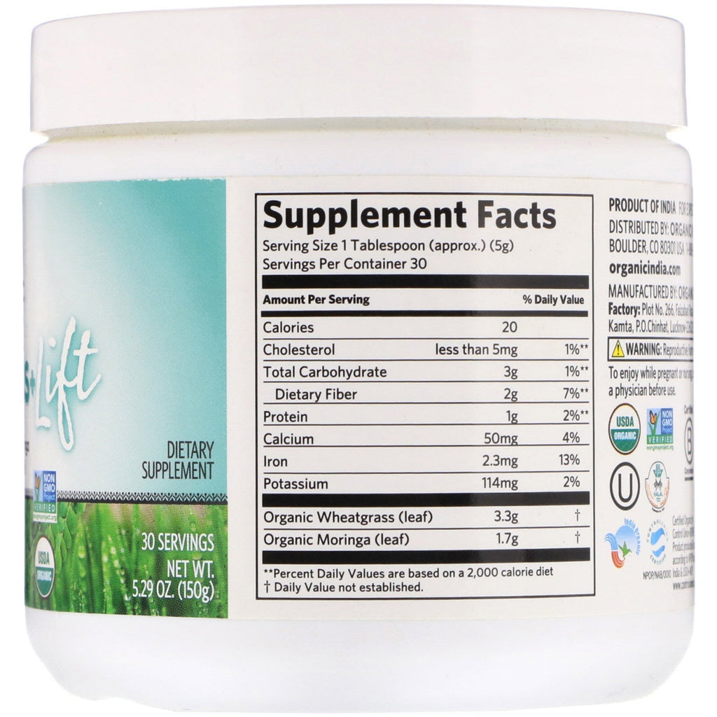 India, Wheatgrass+ Lift, Superfood Blend, 5.29 oz (150 g)