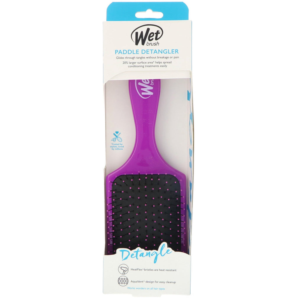 Wet Brush, Paddle Detangler Brush, Detangle, Purple,  1 Brush