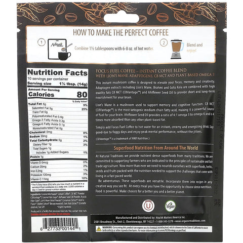 Traditions, Focus Fuel Coffee, 5 oz (140 g)