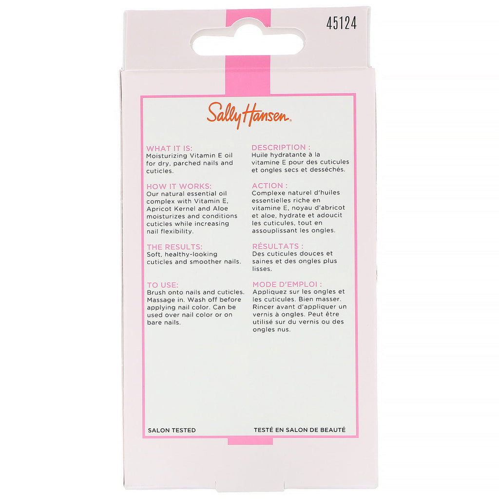 Sally Hansen, Vitamin E Nail & Cuticle Oil , 0.45 fl oz (13.3 ml)