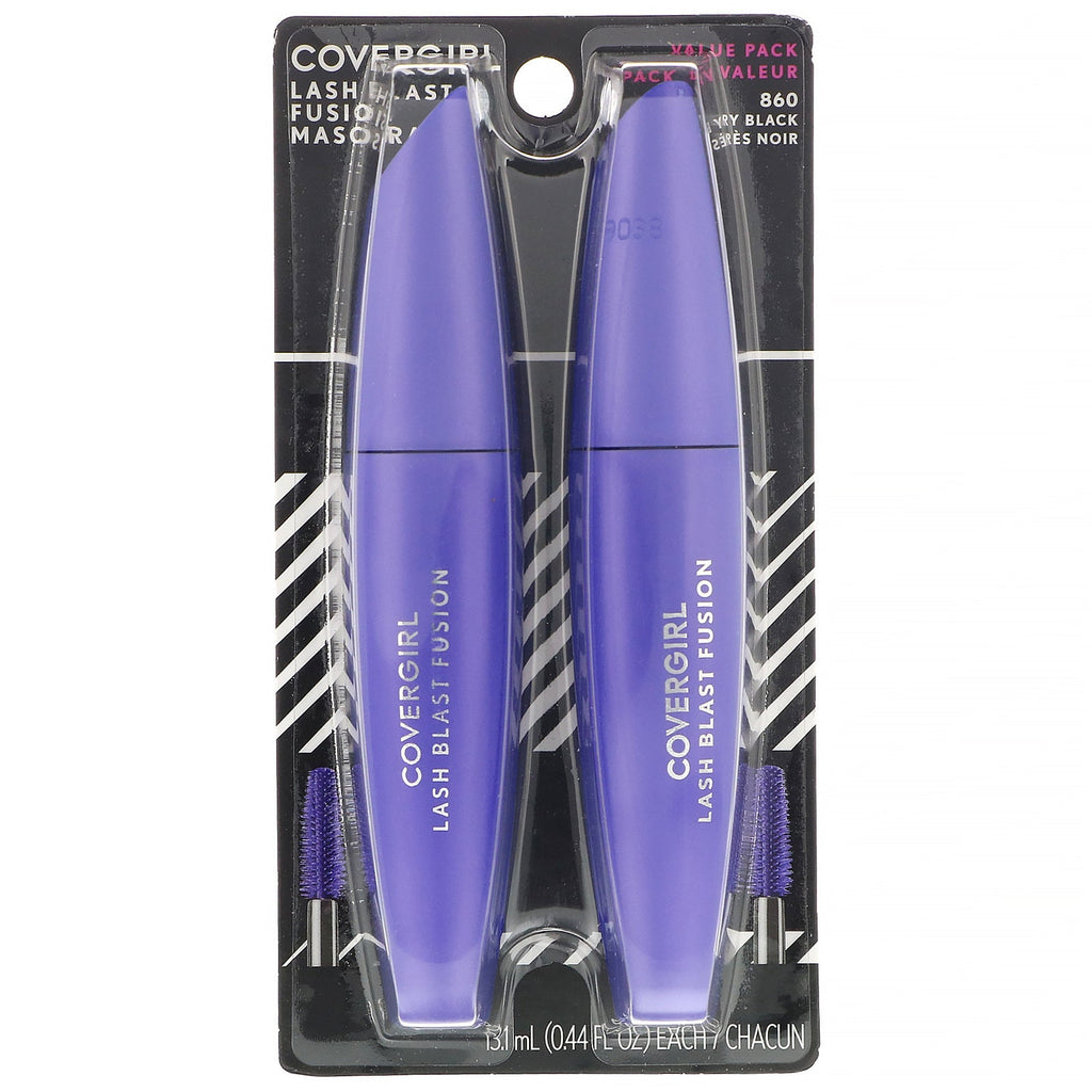 Covergirl, Lash Blast Fusion Mascara, 860 Very Black, 2 Count, 0.44 fl oz (13.1 ml) Each