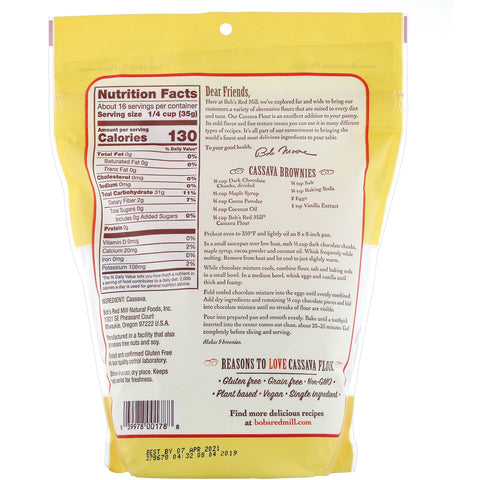 Bob's Red Mill, Cassava Flour, 20 oz (567 g)